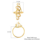 Japanische Akoya Perle Ring 925 Silber Gelbgold Vergoldet image number 5