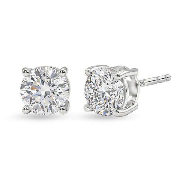 LUXURIANT DIAMOND - Lab Grown Diamant 100 Facetten-GH Ohrringe 925 Silber Rhodiniert ca. 2,11 ct.