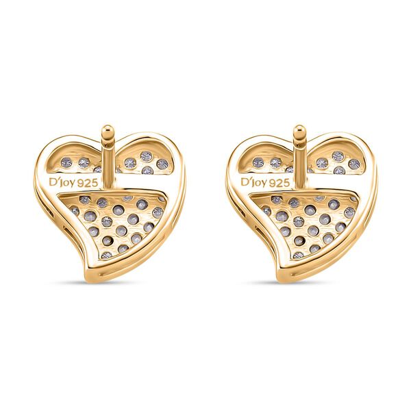 Moissanit Ohrringe 925 Silber vergoldet ca. 0.48 ct image number 5