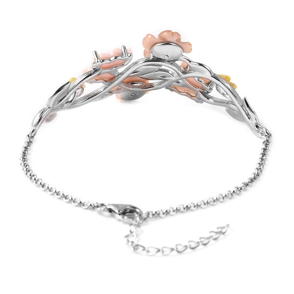 JARDIN-KOLLEKTION Mehrfarbig Perlmutt und Süßwasserzucht Perle Armband, ca. 20 cm, 925 Silber rhodiniert image number 5