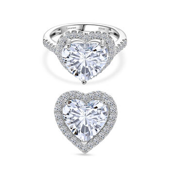 LUXURIANT IGI zertifizierter VS-EF Labor Diamant Ring und Anh&auml;nger in 950 Platin