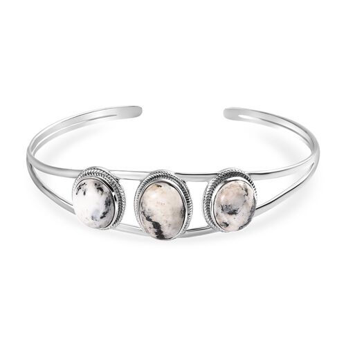 Weißer Büffel-Armreif, 19 cm - 15,55 ct. image number 0