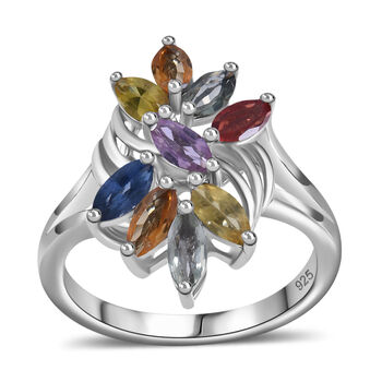 Mehrfarbiger Saphir-Ring - 0,90 ct.