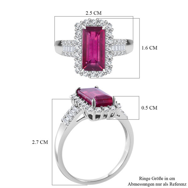 Afrikanischer Rubin und Zirkon-Ring - 5,36 ct. image number 4