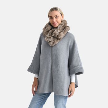 Elastischer Webpelz-Schal, Einheitsgr&ouml;&szlig;e, Hellbraun