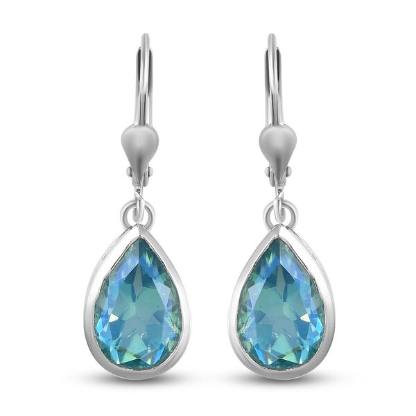 Pfau Triplett Quarz Ohrringe 925 Silber platiniert ca. 5,80 ct