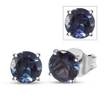 AAA Lab Grown Alexandrit Ohrringe 417 Gold ca. 3.12 ct