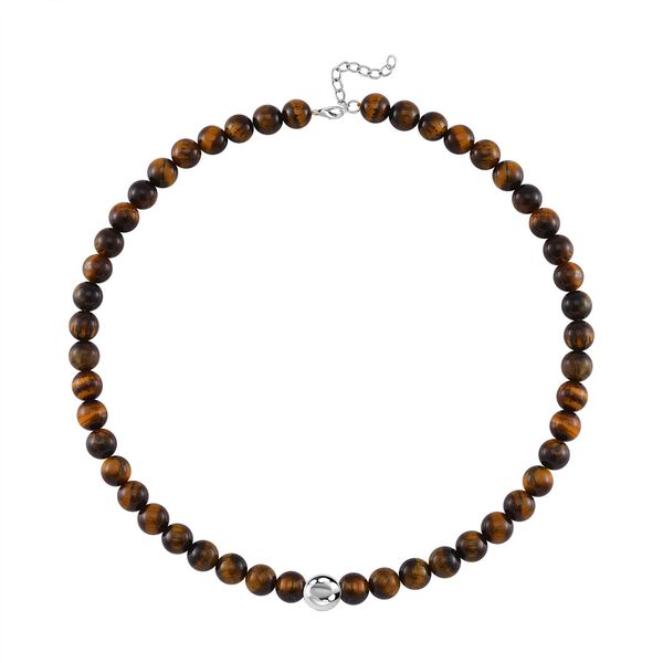 Gelbe Tigerauge-Halskette, 50 cm - 365 ct. image number 3