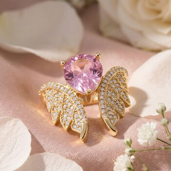 Rosa Zirkonia, Wei&szlig;er Zirkonia Ring Nickelfreies Messing (Gr&ouml;&szlig;e 17.75)