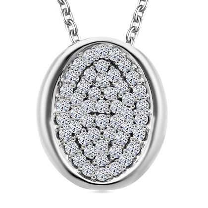 LUXURIANT DIAMOND - Lab Grown Diamant SI-GH SGL zertifiziert Schmuckset 925 Silber rhodiniert ca. 0,50 ct.