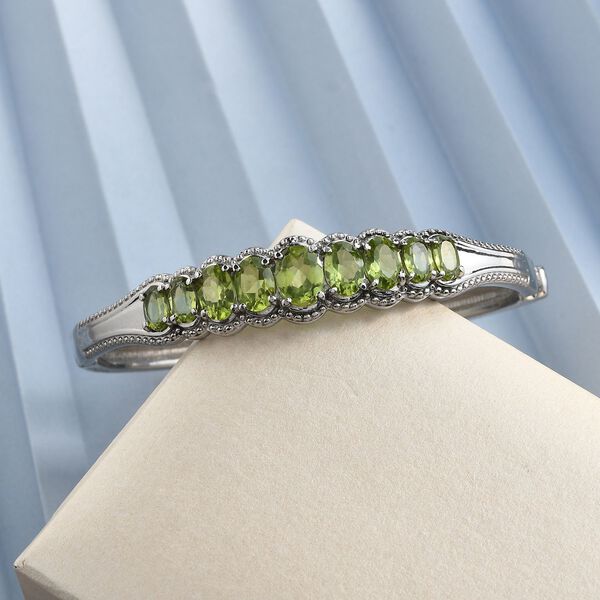 Natürlicher Peridot-Armreif, 19cm - 6,49 ct. image number 2