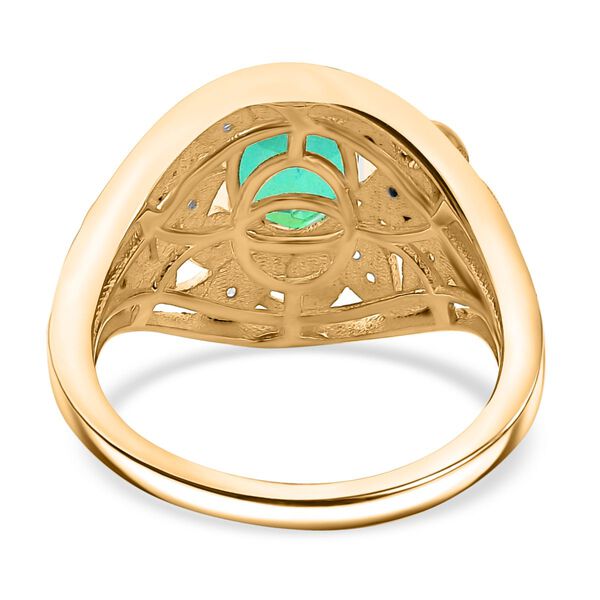 Pfau Quarz Triplett und Zirkon Ring - 1,81 ct. image number 6