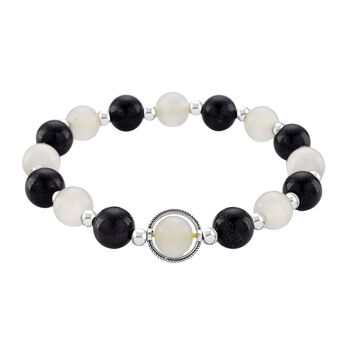 Blauer Sandstein, Erstellt wei&szlig;es Katzenaugen Schmuckset ca. 175.00 ct