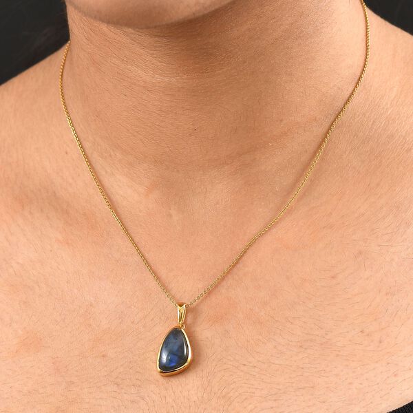 D'Joy AAA Labradorit Anhänger 925 Silber 750 Gelb Vergoldet ca. 6.66 ct image number 3