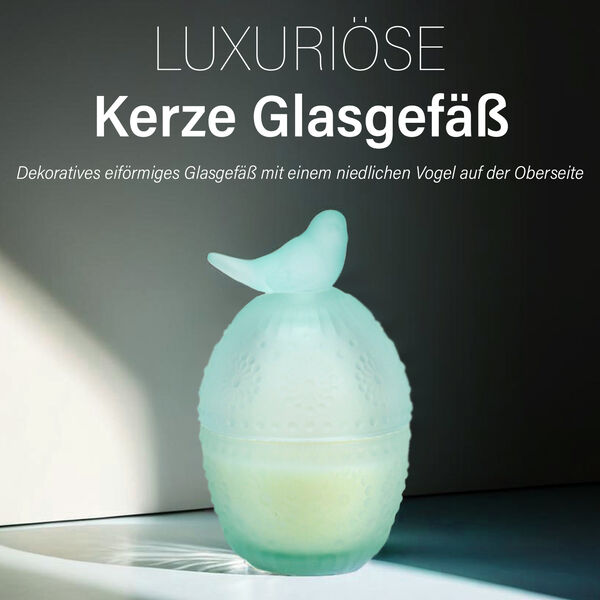 Premium Kollektion: Handgefertige Duftkerze im Glasgef&auml;&szlig;, 18h Brenndauer, Mintgr&uuml;n image number 2