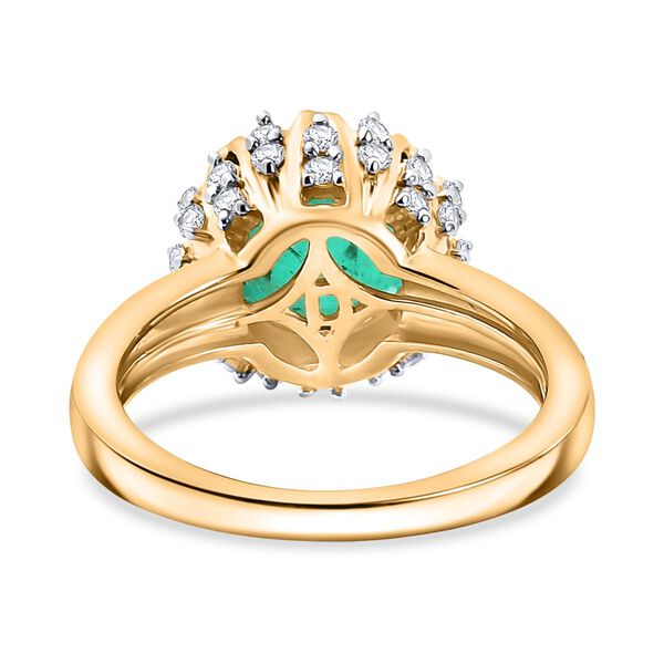 D'Joy Smaragd Triplett Quarz und Zirkon Ring - 4 ct. image number 6