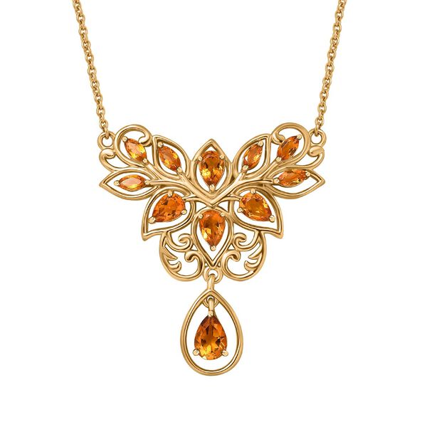 Serra Gaucha Citrin Halskette, 45 cm - 2,88 ct. image number 0