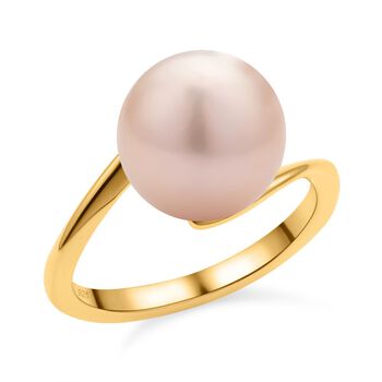 2er-Set, Rosa Edison Perlen-Ring und Anh&auml;nger - 27 ct.