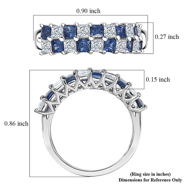LUXURIANT DIAMOND - AAA Ceylon-Saphir, Lab Grown Diamant Ring 417 Gold (Gr&ouml;&szlig;e 16.50) ca. 2,20 ct image number 5