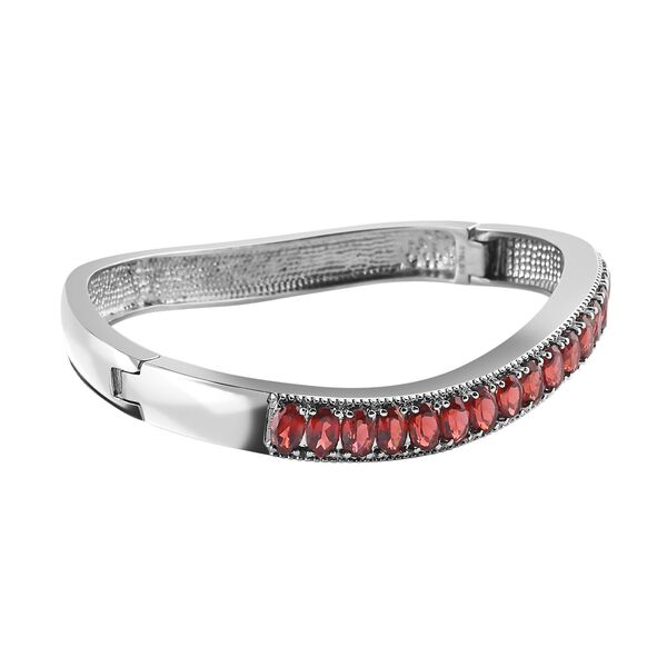 Nat&uuml;rliche Mosambik Granat Armreif ca. 19 cm Edelstahl ca. 10.24 ct image number 4