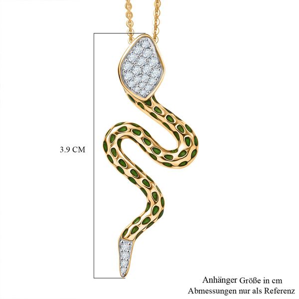 GP Trionfo Kollektion- Wei&szlig;er Zirkon und blauer Saphir Anh&auml;nger mit 50cm Kette - 0,25 ct. image number 8