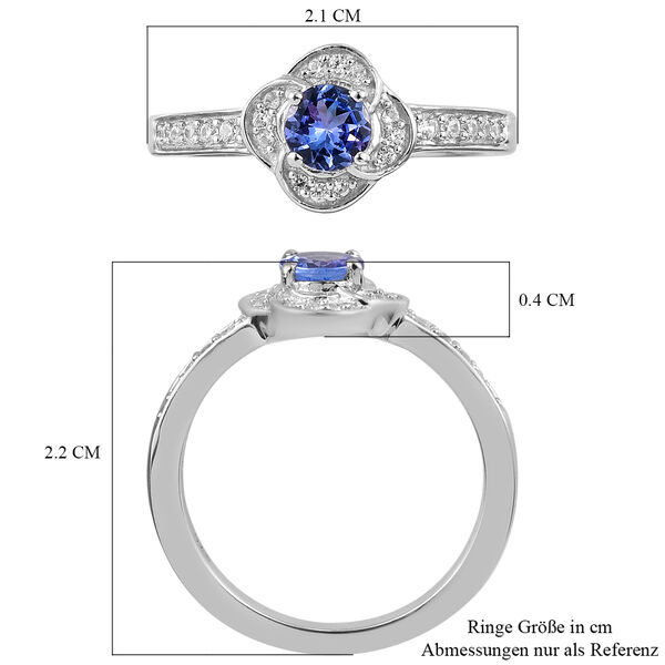 Tansanit und Zirkon Ring - 0,54 ct. image number 7