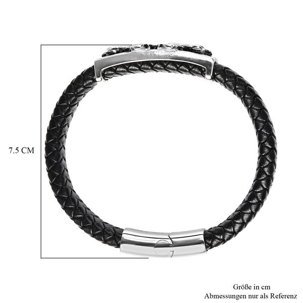 Leder Armband ca. 21.5 cm Edelstahl image number 7