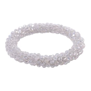 Flexibles, simuliertes mystisches wei&szlig;es Kristall-Armband