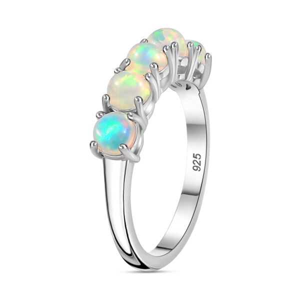 AA Nat&uuml;rlicher, &auml;thiopischer Welo Opal Ring 925 Silber platiniert (Gr&ouml;&szlig;e 19.00) ca. 0,83 ct image number 6