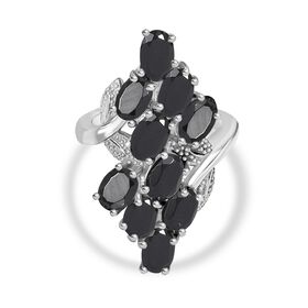 Schwarzer Spinell Ring - 6,06 ct.