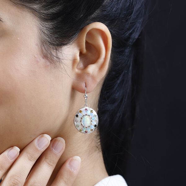 Nat&uuml;rliche, &auml;thiopische Welo Opal und Multi-Turmalin-Ohrringe - 5,87 ct. image number 4