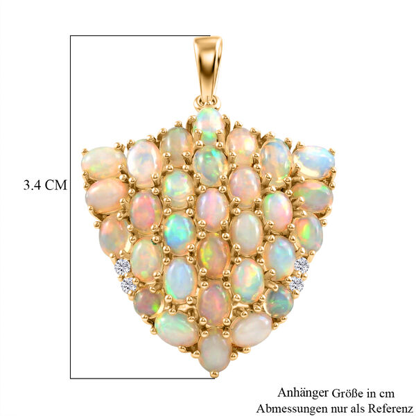 D'Joy AA Nat&uuml;rlicher, &auml;thiopischer Welo Opal Anh&auml;nger 925 Silber 750 Gelbgold Vermeil ca. 3,40 ct. image number 5