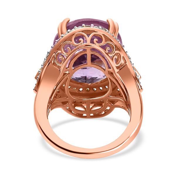 AA Rose De France Amethyst und Zirkon Ring - 19,18 ct. image number 5