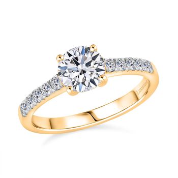 LUXURIANT DIAMOND - Lab Grown Diamant SI-GH Ring 925 Silber 750 Gelbgold Vermeil (Gr&ouml;&szlig;e 20.00) ca. 1.25 ct