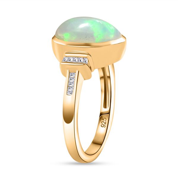 AA Natürlicher, äthiopischer Welo Opal und Diamant Ring - 3,20 ct. image number 5