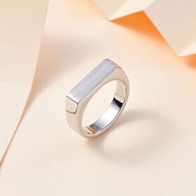 Siegelring, 925 Silber rhodiniert