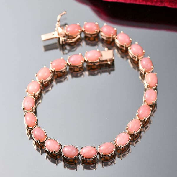 Herzklang - D joy AA Vinicunca-Peruanischer Opal Armband ca. 19 cm 925 Silber 750 rosévergoldet ca. 15.03 ct image number 2