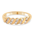 88 Facetten Moissanit Ring 925 Silber vergoldet  ca. 0,34 ct image number 0