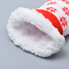 1 Paar rutschfeste Haus Socken mit Jojoba Infusion und Sherpa Futter, Weihnachtsmotiv, Einheitsgröße 24x23x12 cm, rot image number 2