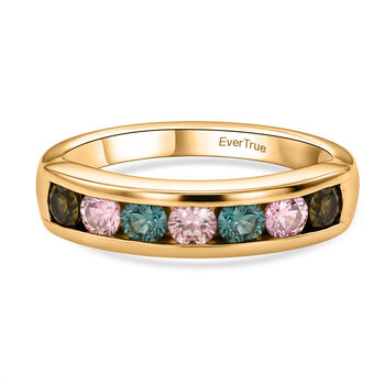 EVER TRUE AA Mehrfarbig-Turmalin Ring Nickelfreies Messing (Gr&ouml;&szlig;e 17.00) ca. 0,83 ct