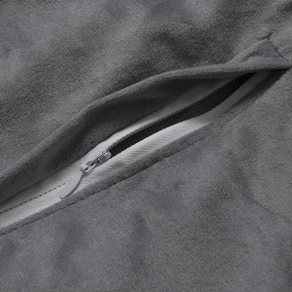 2-tlg. Zierkissenbezüge, 60x60 cm und 45x45 cm, dunkelgrau image number 5