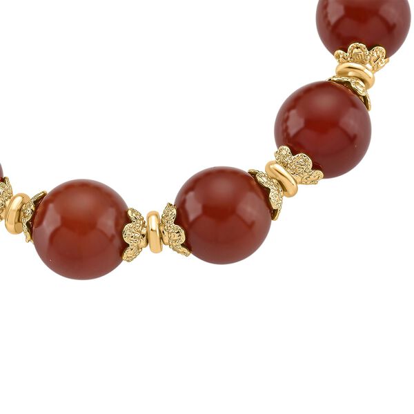 Flexibles, rotes Achat Armband - 190 ct. image number 3