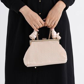 Plissiertes Design Crossbody Bag mit Knotenhenkel, 23 x 10 x 15 cm, Gold