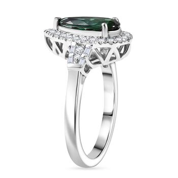 RHAPSODY AAAA Pirineu Lagoon Turmalin und Diamant Ring in 950 Platin - 1,44 ct.