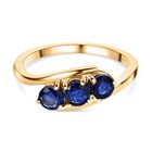 Masoala Saphir (Fissure gef&uuml;llt) Ring, 925 Silber vergoldet, (Gr&ouml;&szlig;e 17.00) ca. 1.26 ct