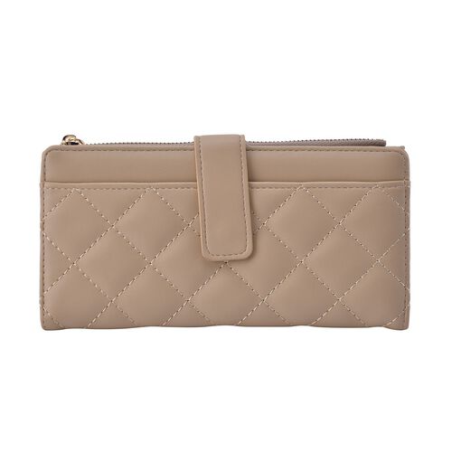 Gesteppte Brieftasche, Beige image number 0