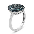 Blauer Diamant Ring 925 Silber platiniert  ca. 0,50 ct image number 4
