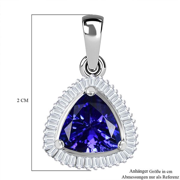 RHAPSODY AAAA Tansanit und VS Diamant Anh&auml;nger in 950 Platin - 2,09 ct. image number 4
