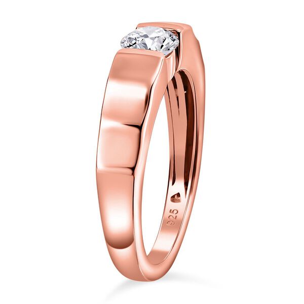 EF Moissanit Ring in Silber mit Roségold Vermeil - 0,43 ct. image number 7