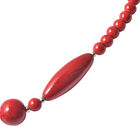 Rote Howlit-Halskette, ca. 45 cm, Edelstahl ca. 166,00 ct image number 3